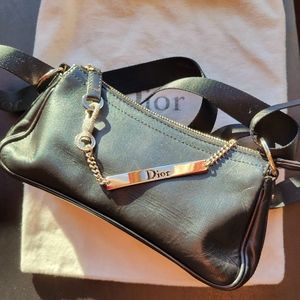 Christian Dior Saddle patent black bag second hand vintage – Lysis